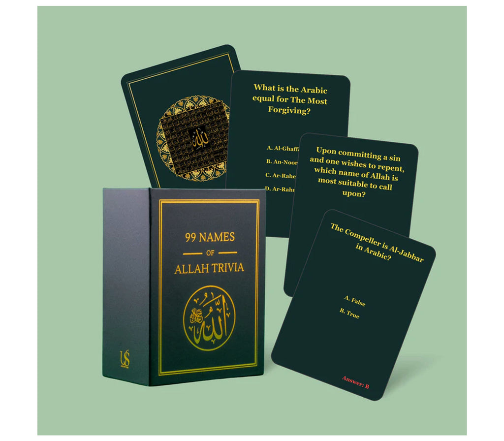 Islamic Trivia - The 99 Names Allah Trivia Cards UmraStore