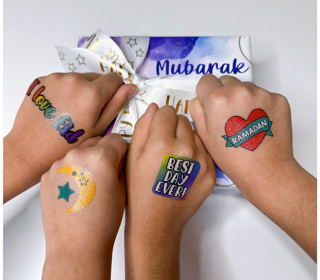 Eid Temporary Tattoos 2 Sheets Mubarak Paper Co.