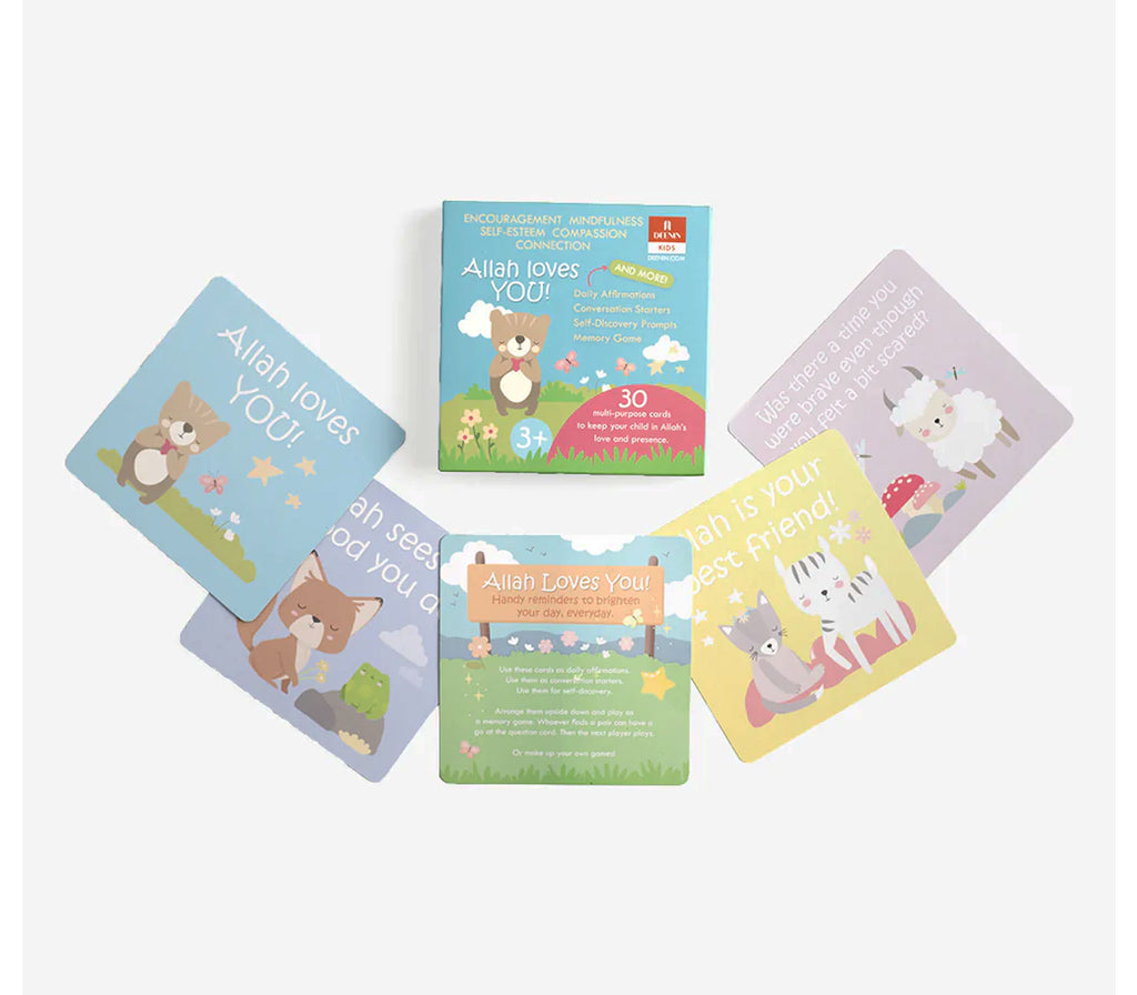 DEENIN Kids "Allah Loves You!" Affirmation and Memory Cards DEENIN