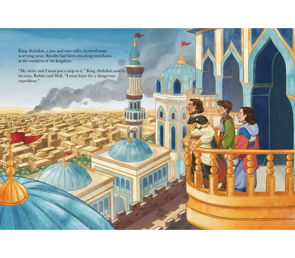 Rahim, Wali, and the Wise King Ruqaya's bookshelf