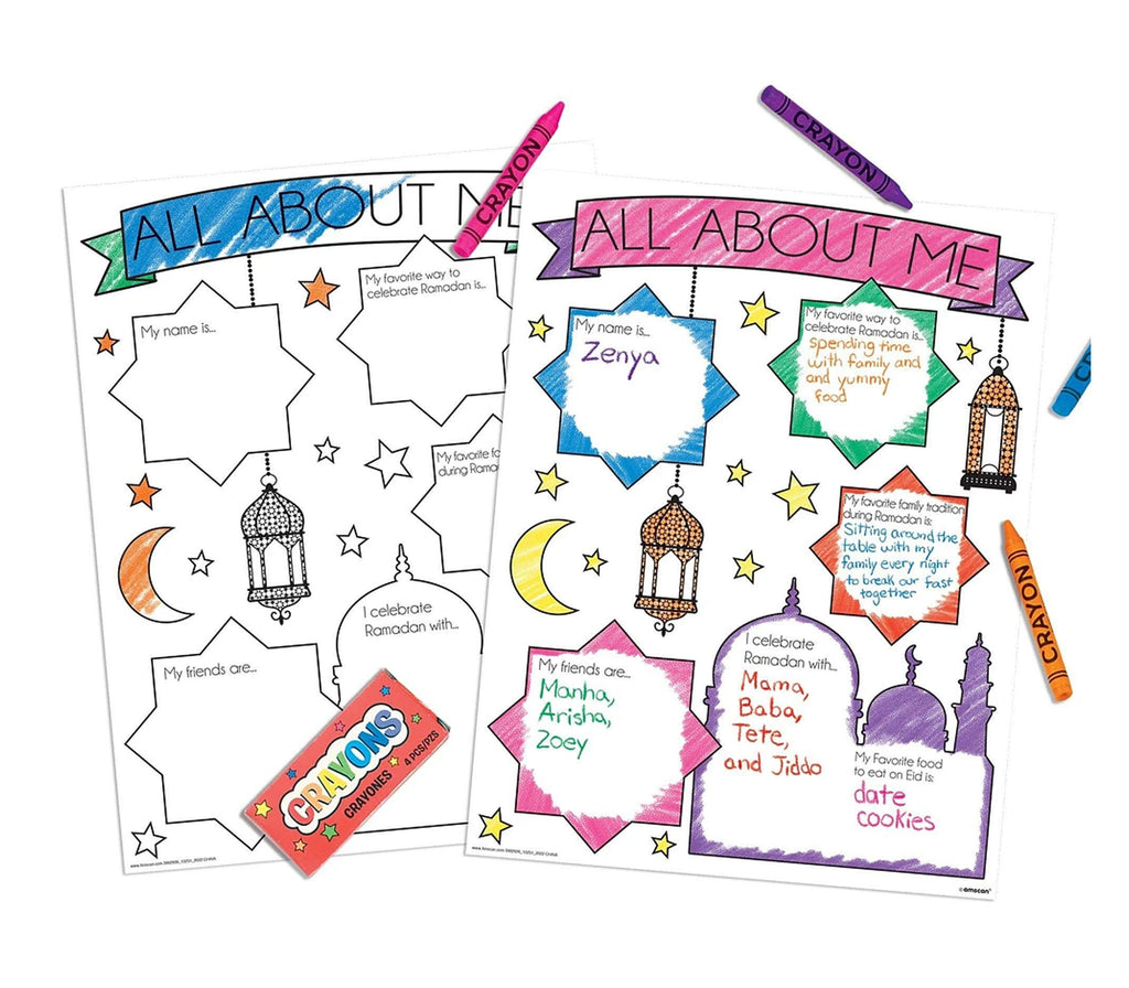 All About Me Ramadan Activity Sheets PARTY CITY