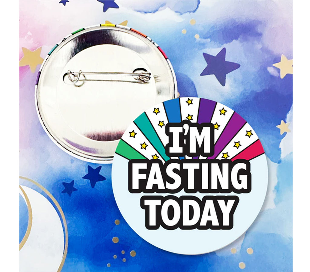 I'M Fasting Today |Ramadan Button Pin mubarak paper co.