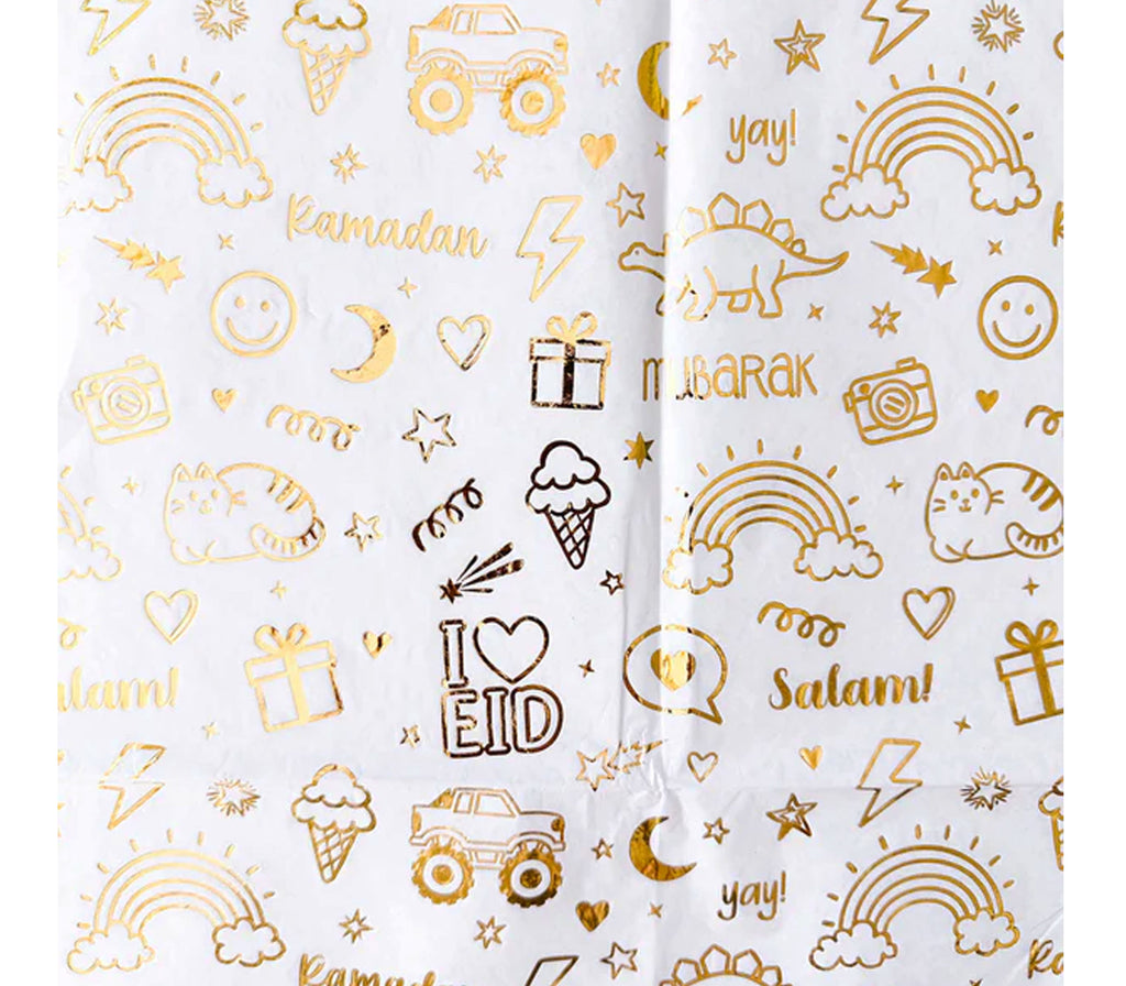 Gold Foil Tissue Sheet Packs mubarak paper co.