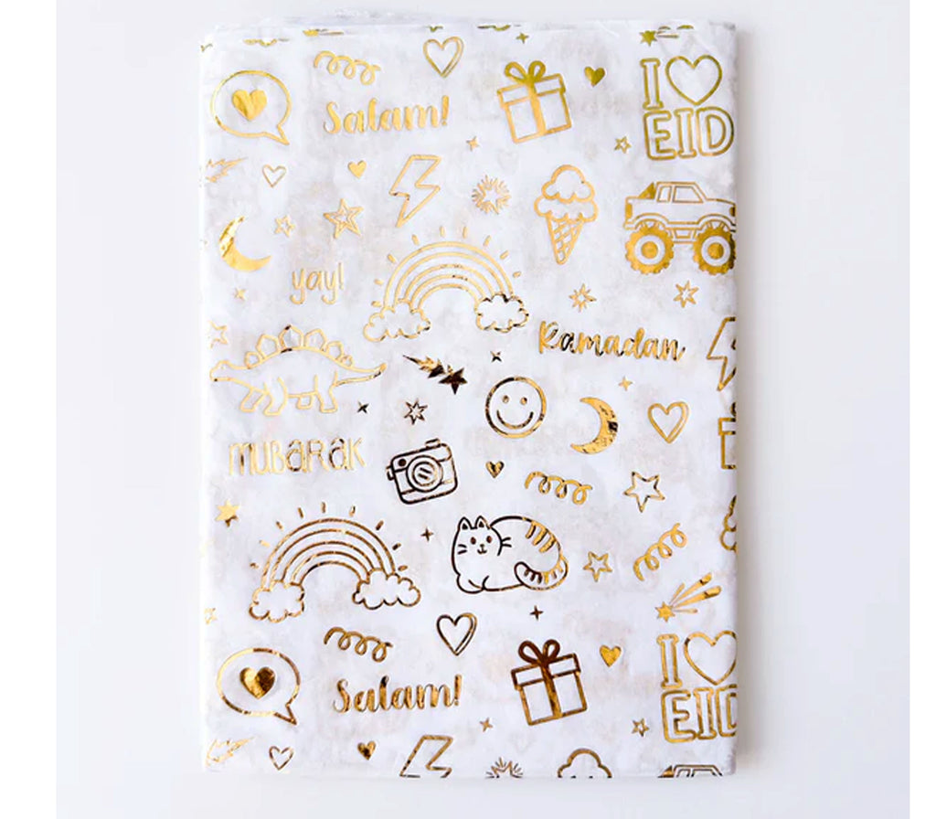 Gold Foil Tissue Sheet Packs mubarak paper co.