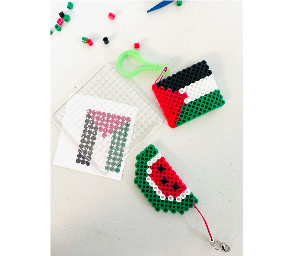 Palestine Perler Bead Keychain Craft Kit LITTLE MUSLIM CRAFT