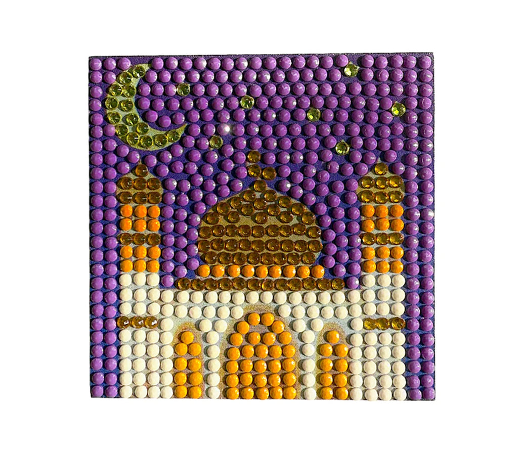 Moonlit Masjid Acrylic Magnet - Diamond Art Kit