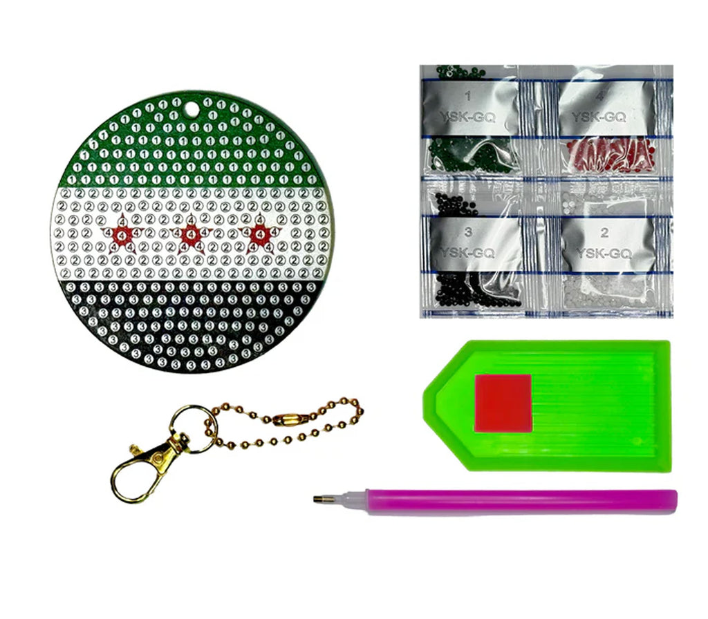 Free Syria Flag Acrylic Keychain - Diamond Art Kit