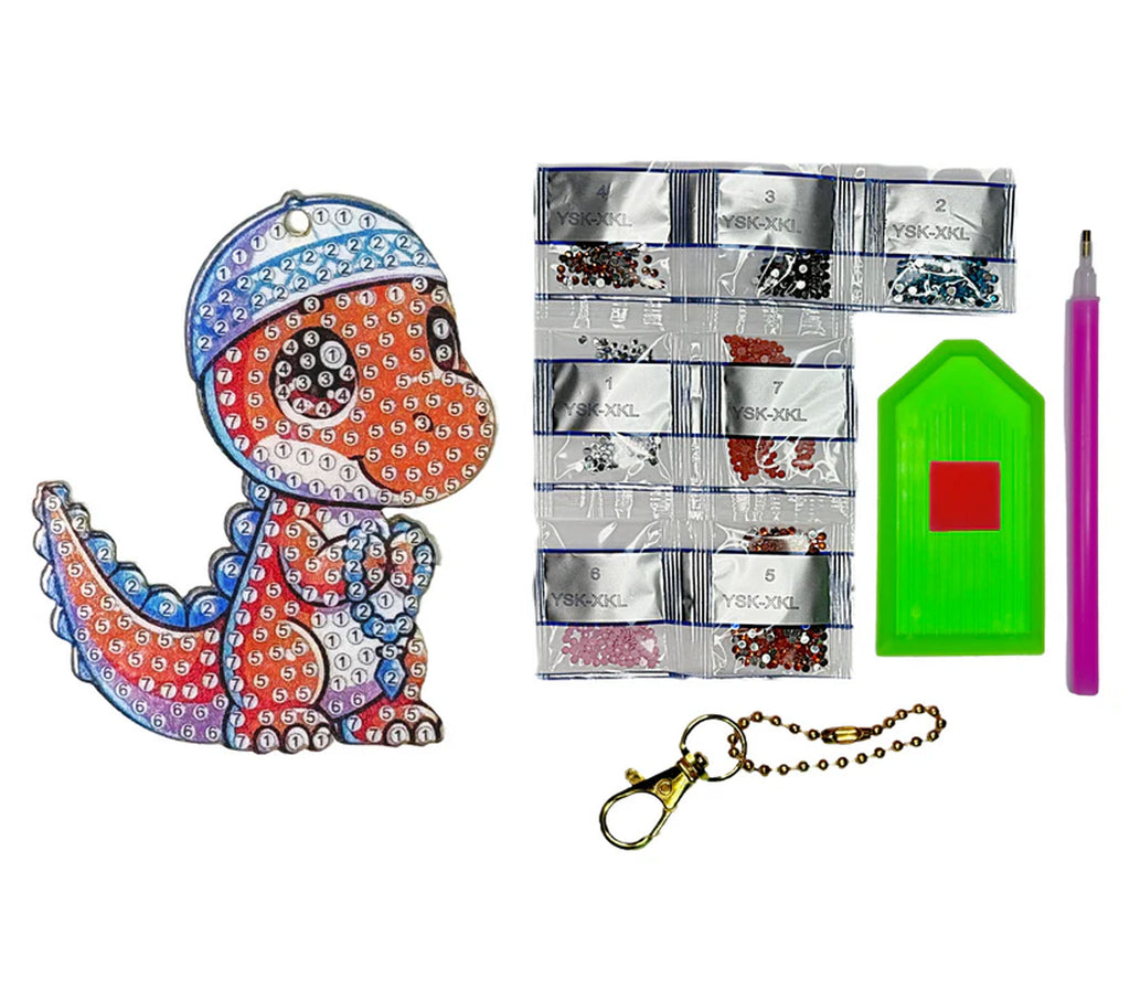 Dino Deen Acrylic Keychain - Diamond Art Kit