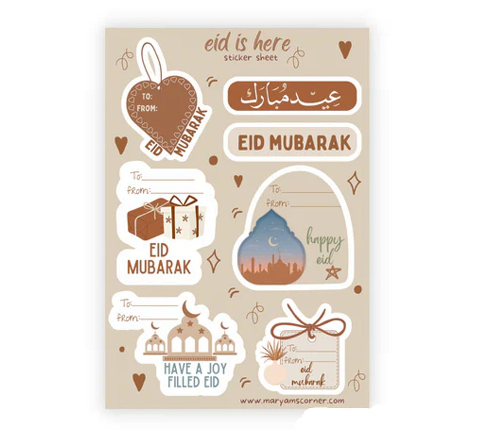 Eid Is Here Sticker Sheet MARYAMS CORNER