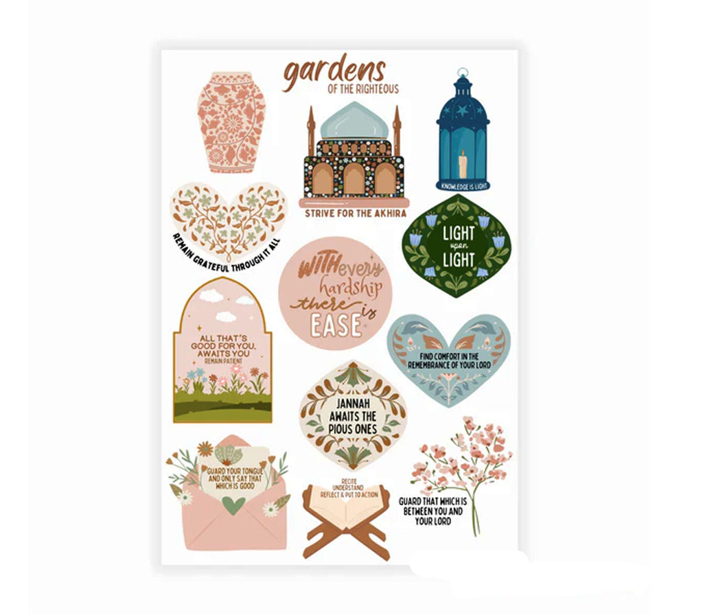 Gardens Of Righteous Sticker Sheet MARYAMS CORNER