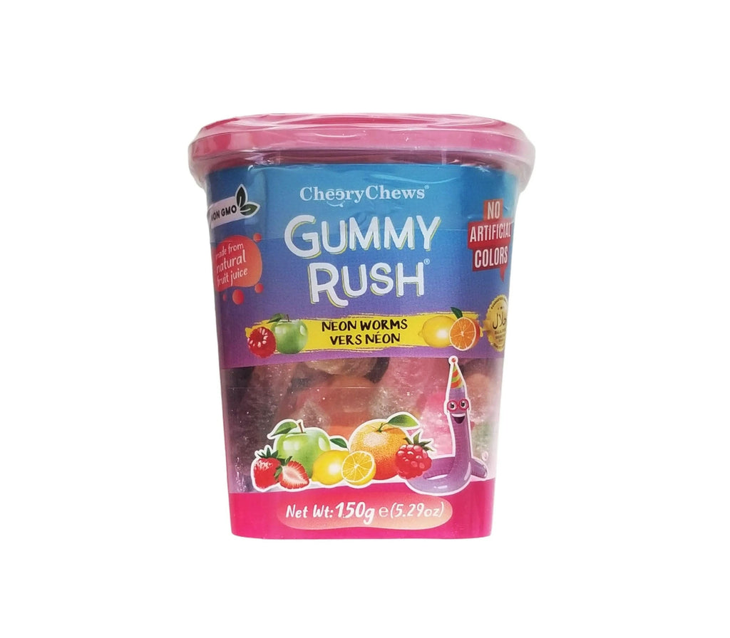 Neon Worms Gummy Tub GUMMY RUSH