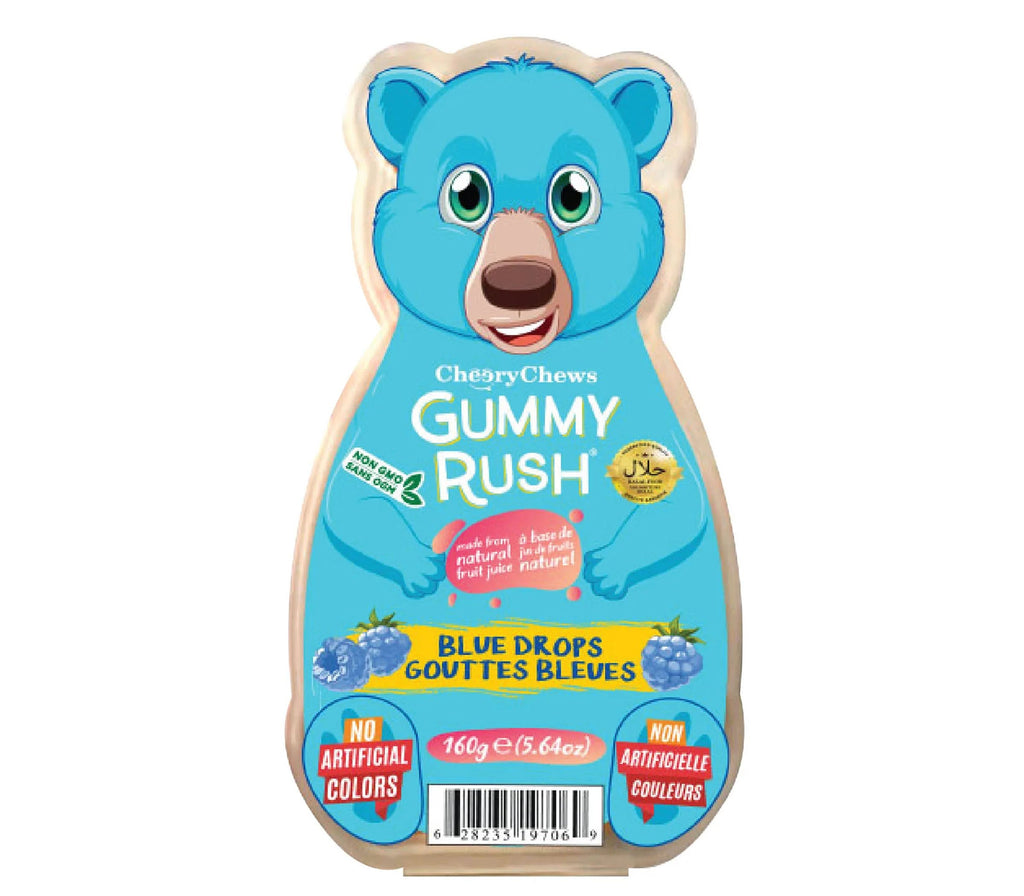 Blue Drops Bottle Reusable Tub GUMMY RUSH