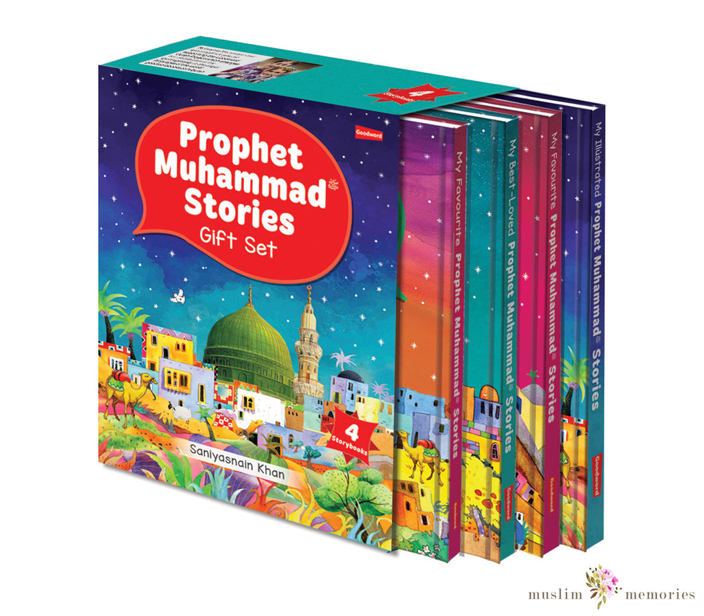 Prophet Muhammad Stories Gift Box Four Hardbound Books in a Slipcase By Goodword Muslim Memories